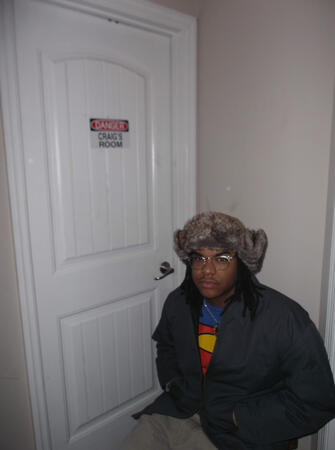 q outside his room